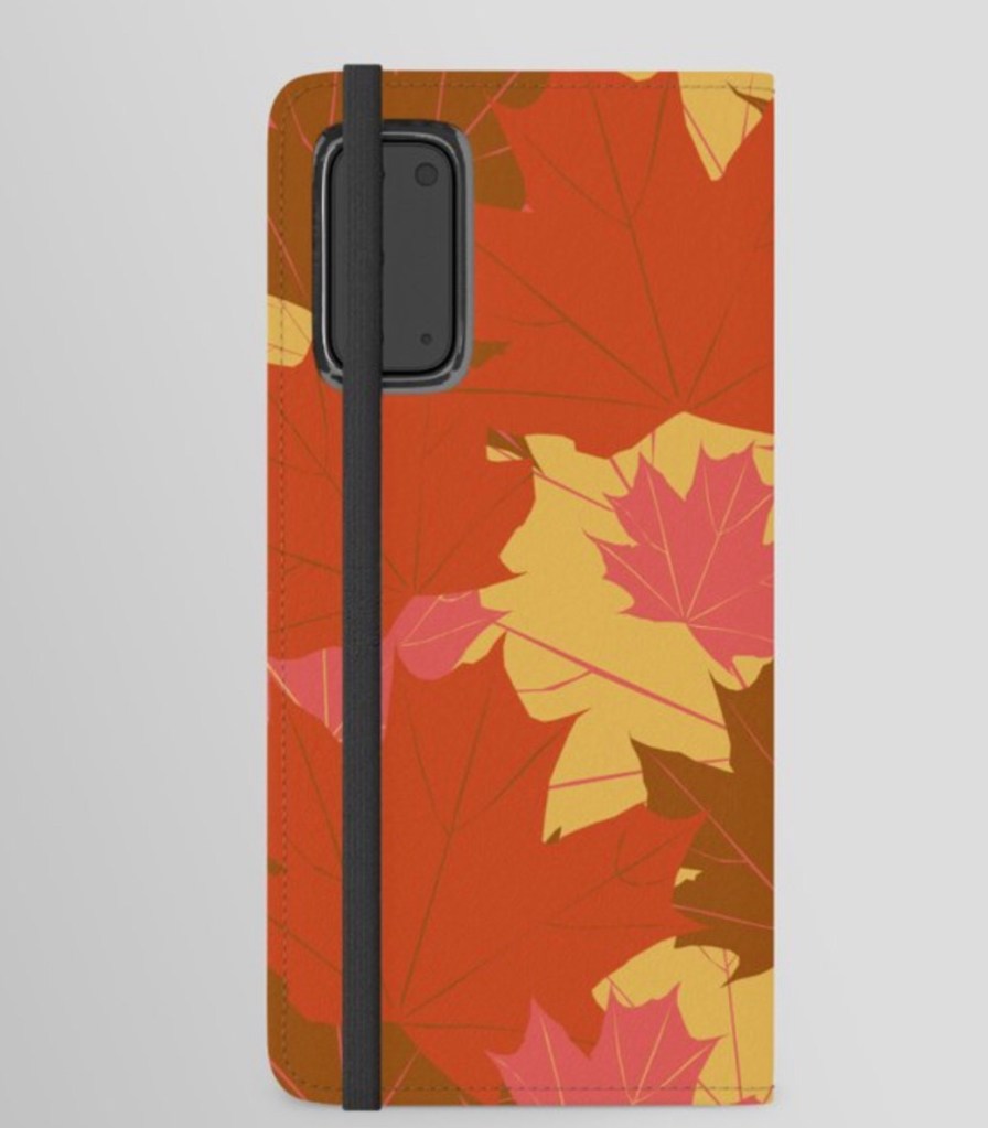 Leaf Love Android Wallet Case designed by Visual Artist Keara Douglas of Delux Designs (DE), LLC
