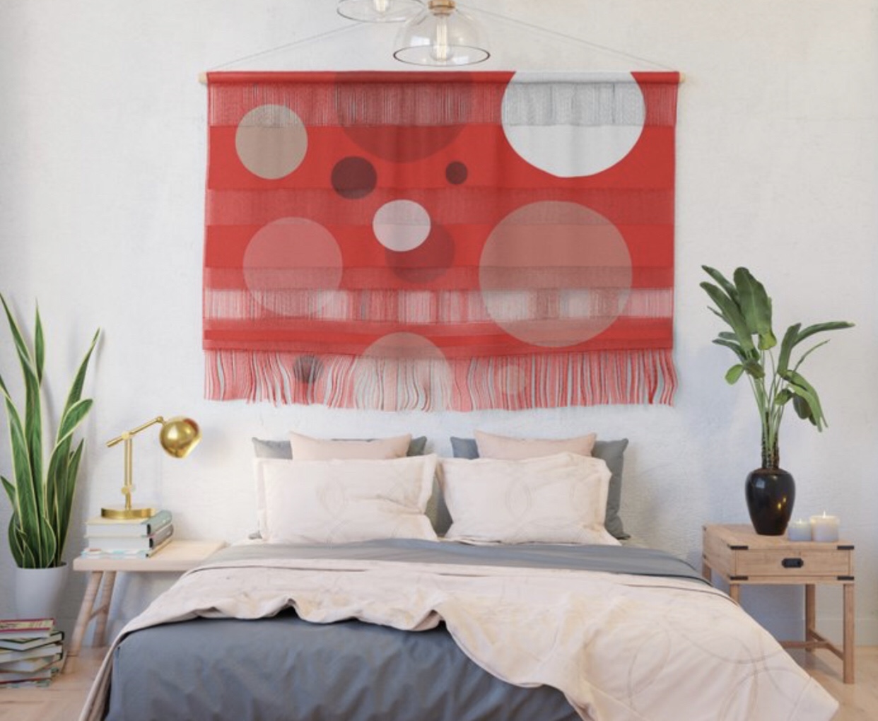 Red Dots Wall Hanging designed by Visual Artist Keara Douglas of Delux Designs (DE), LLC.