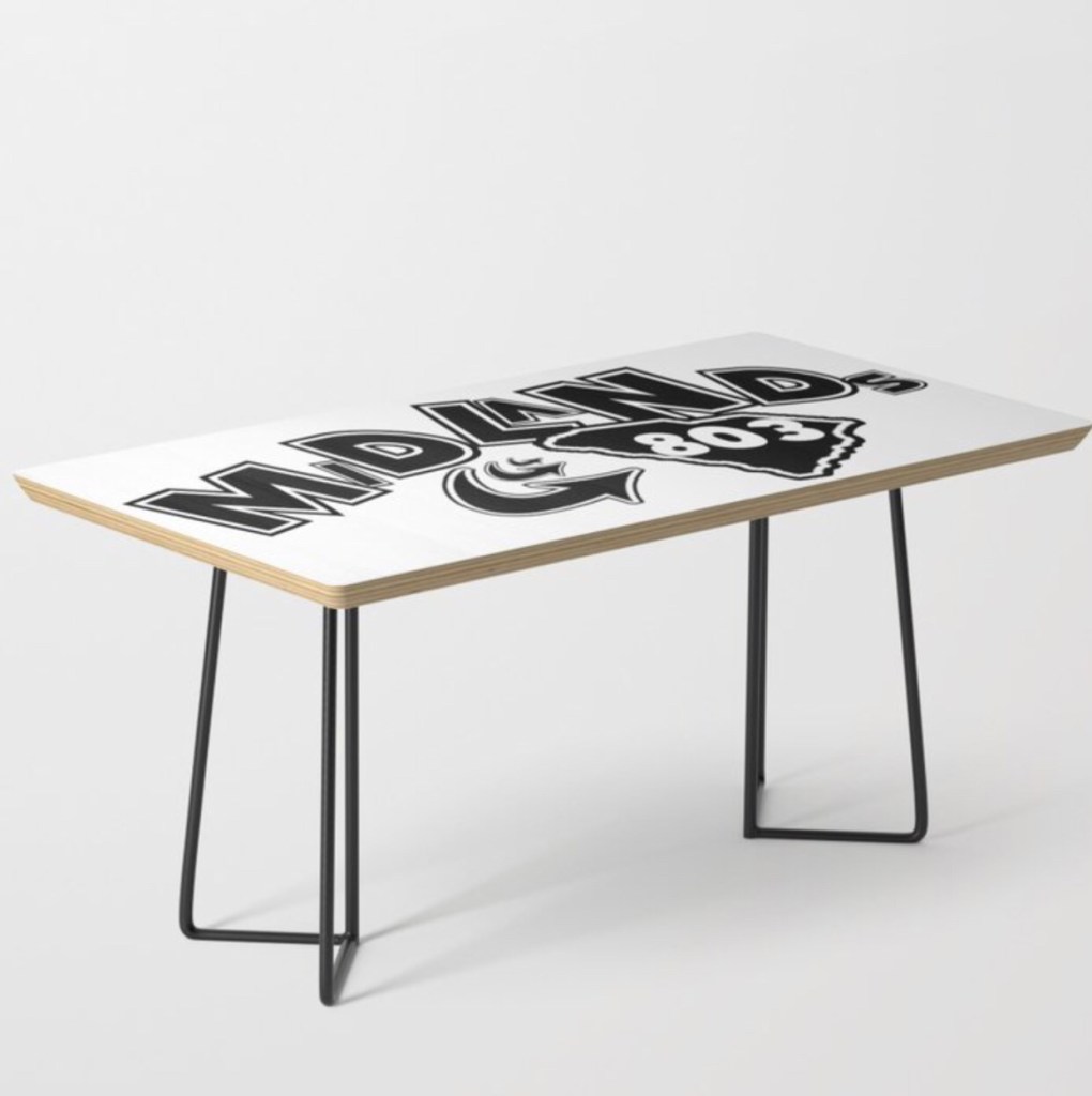 Midlands 803 Coffee Table designed by Visual Artist Keara Douglas of Delux Designs (DE), LLC