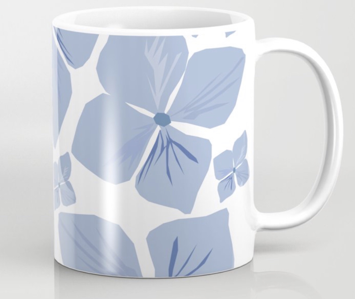 Hydrangea Love Coffee Mug designed by Visual Artist Keara Douglas of Delux Designs (DE), LLC