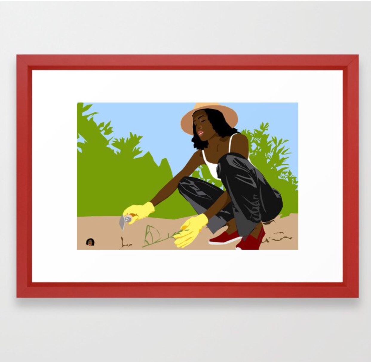 Greener Grass Framed Art Print designed by Visual Artist Keara Douglas of Delux Designs (DE), LLC