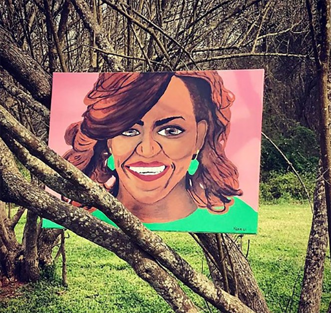 First Lady Acrylic Painting by Visual Artist Keara Douglas of Delux Designs (DE), LLC