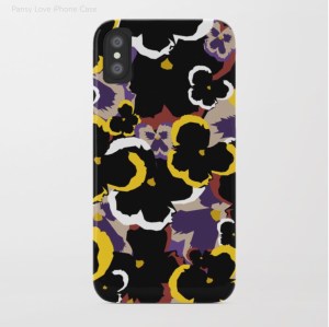 Pansy Love iPhone Case designed by Visual Artist Keara Douglas of Delux Designs (DE), LLC.