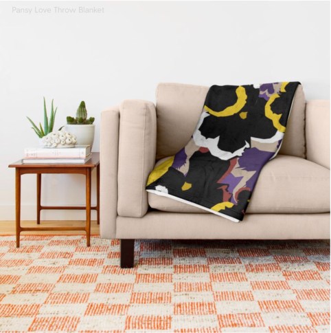 Pansy Love Throw Blanket
