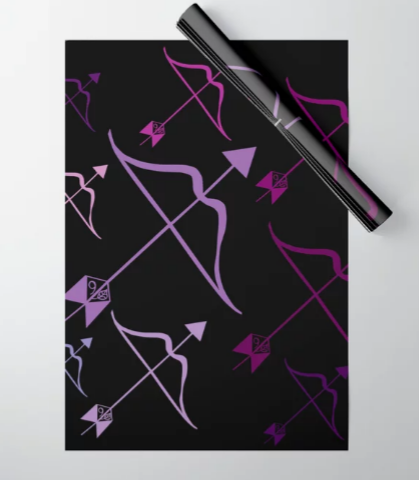 Sag Love Wrapping Paper designed by Visual Artist Keara Douglas of Delux Designs (DE), LLC