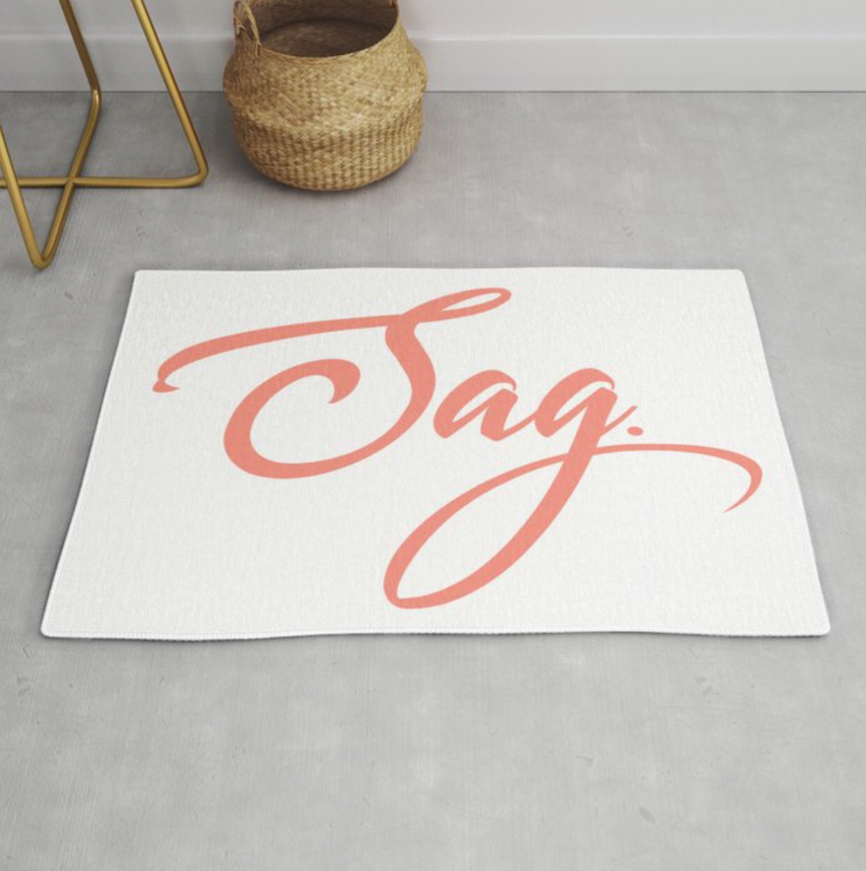 Sag Rug designed by Visual Artist Keara Douglas of Delux Designs (DE), LLC