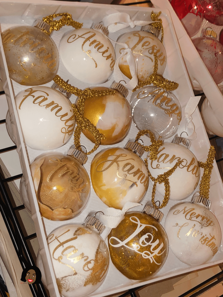Gold Ornament Set created by Visual Artist Keara Douglas of Delux Designs (DE), LLC