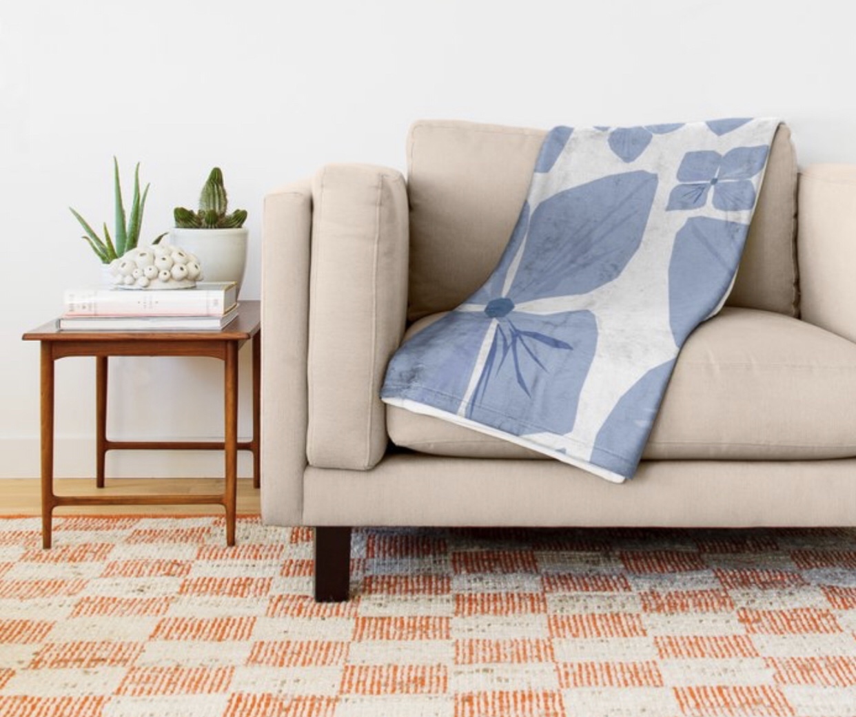 Hydrangea Love Throw Blanket designed by Keara Douglas of Delux Designs (DE), LLC