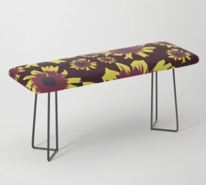 Black-Eyed Susan Love Bench designed by Visual Artist Keara Douglas of Delux Designs (DE), LLC