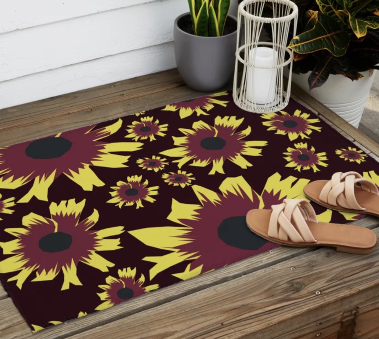 Black Eyed Susan Outdoor Rug designed by Keara Douglas of Delux Designs (DE), LLC.